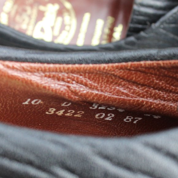 Vtg Dack's Black “Baffin Seal” Leather Derby, Men's 10 D, Made in Canada, EUC - Picture 10 of 12